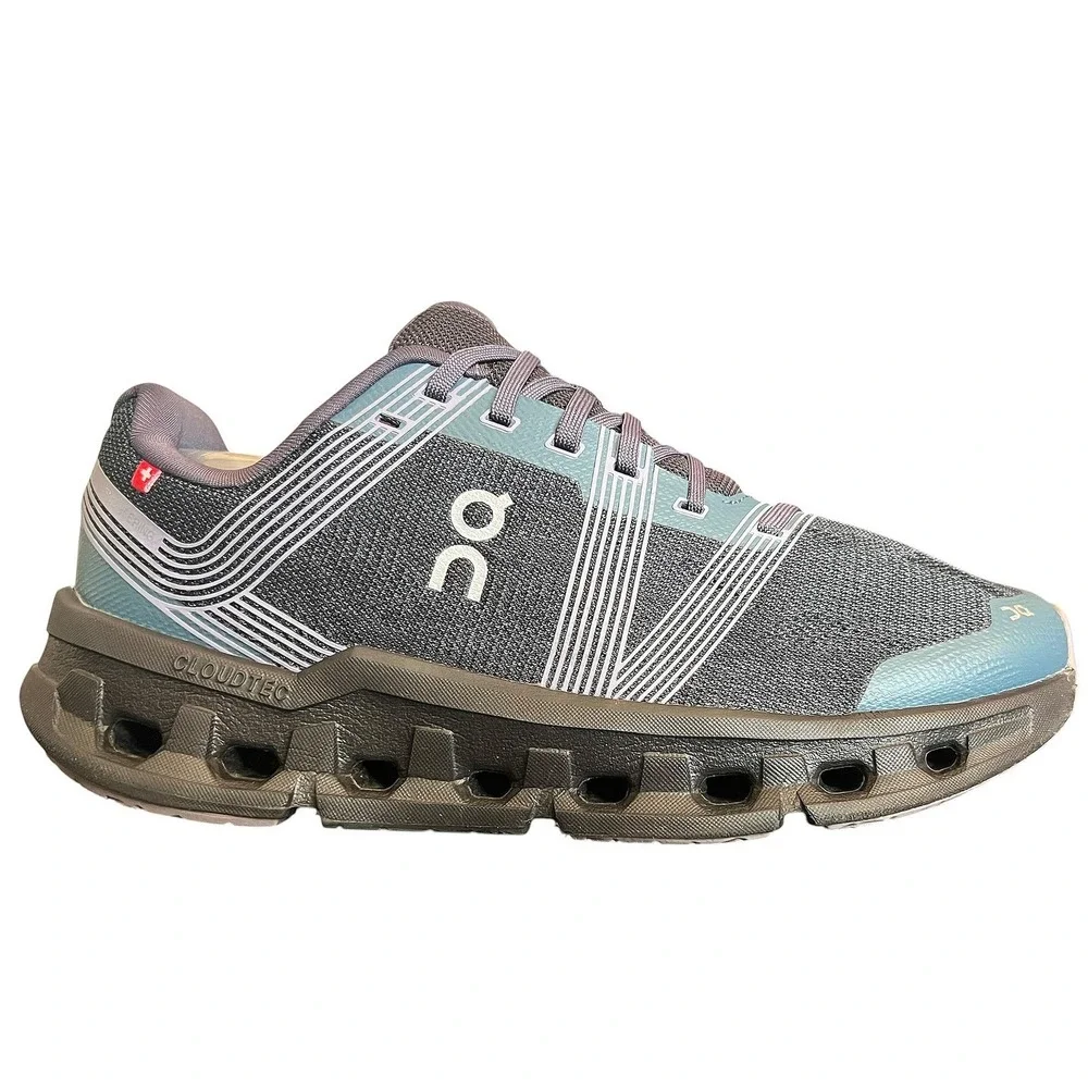 On Cloudstratus Womens 8.5 Magnet Mineral Grey Blue Running Shoes 55.98087
